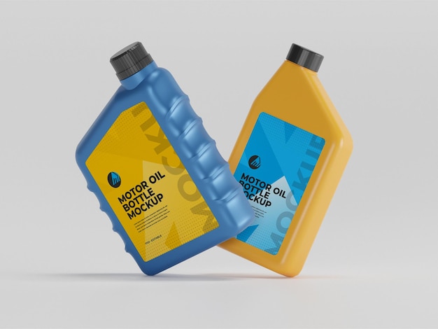 Motor oil bottle mockup