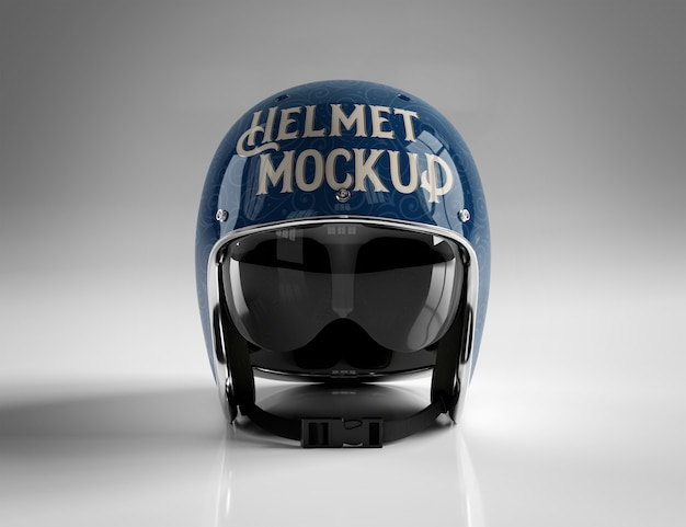 Motorbike helmet isolated on white Mockup