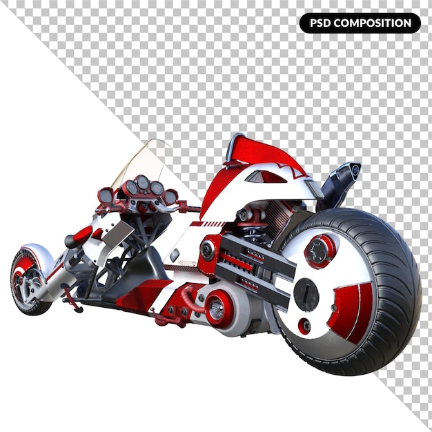 Motorcycle bike modern isolated 3d render