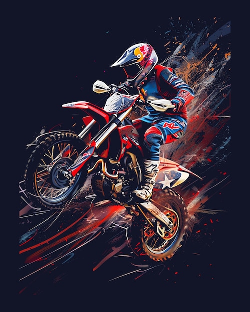 motorcycle illustration poster design background