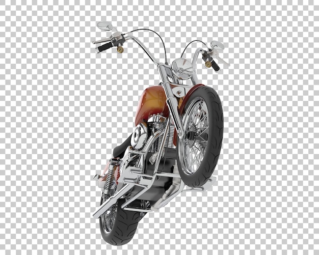 Motorcycle isolated on transparent background 3d rendering illustration