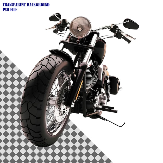 PSD a motorcycle isolated on a transparent background