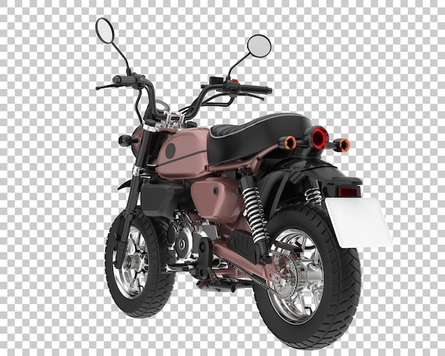 Motorcycle on transparent background. 3d rendering - illustration