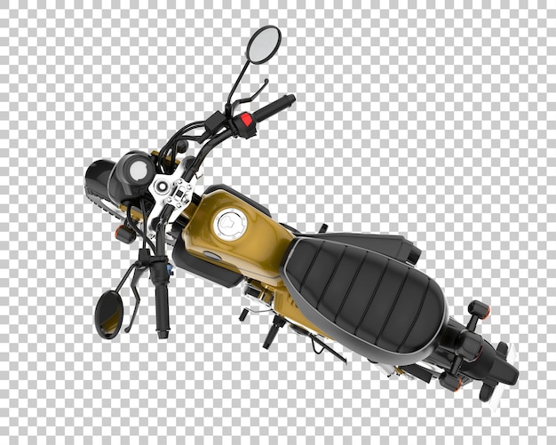 Motorcycle on transparent background. 3d rendering - illustration