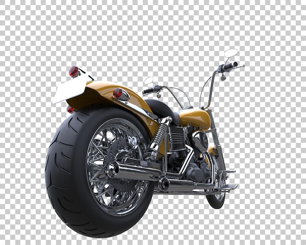 Motorcycle on transparent background. 3d rendering - illustration