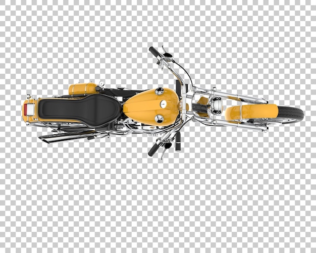 Motorcycle on transparent background. 3d rendering - illustration