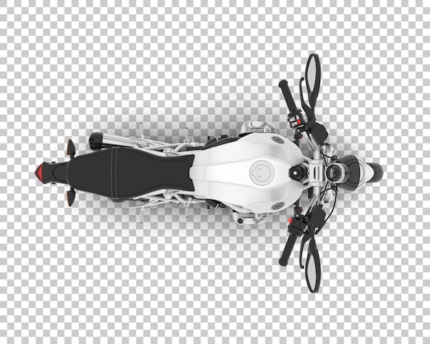 Motorcycle on transparent background 3d rendering illustration