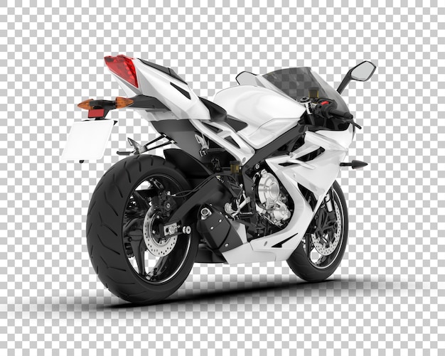 Motorcycle on transparent background 3d rendering illustration