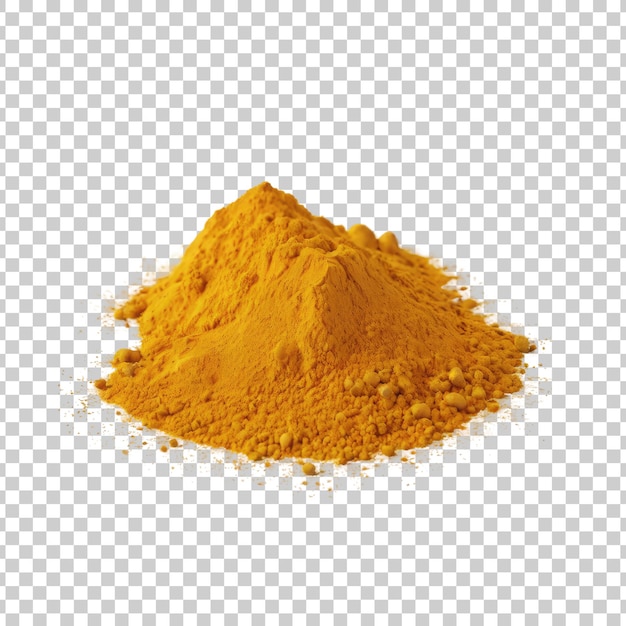 a mound of orange sugar is on a transparent background