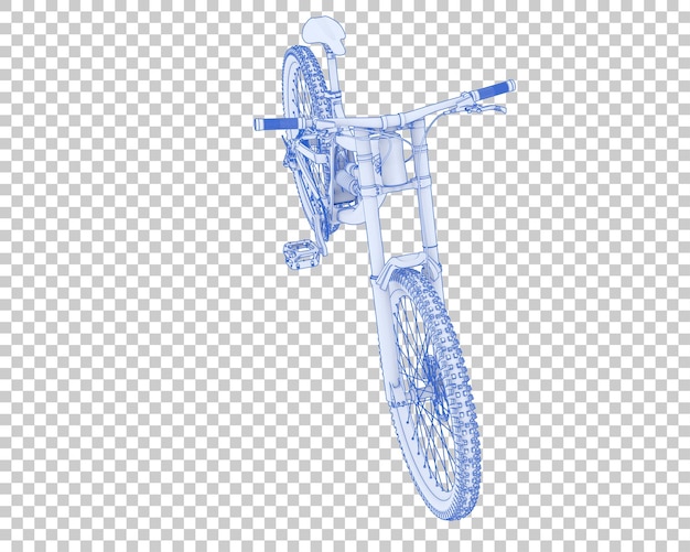 Mountain bike isolated on transparent background 3d rendering illustration