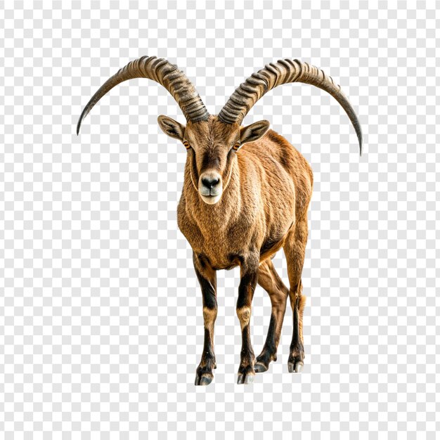 PSD mountain goat isolated on transparent background