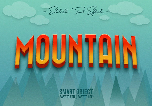 PSD mountain-text-style-effect