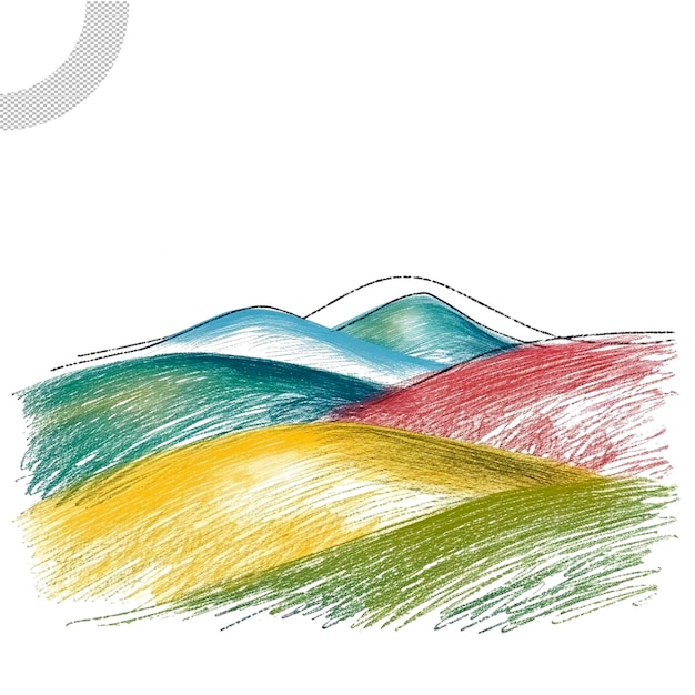 Mountains illustration isolated