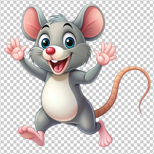 PSD mouse cartoon small mice in action poses lab animals friendly mascot pets vector characters