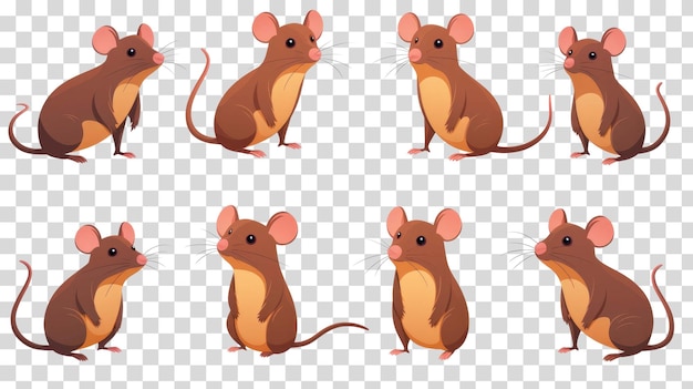 Mouse isolated on transparent background vector illustration