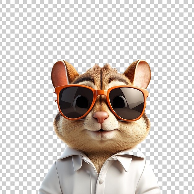 PSD a mouse with sunglasses and a pair of sunglasses