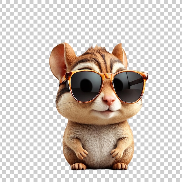 PSD a mouse with sunglasses and a pair of sunglasses