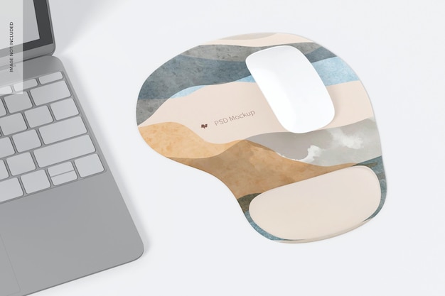 Mousepad with Gel Mockup, Perspective