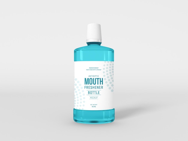 Mouth Freshner  Plastic Bottle Packaging Mockup