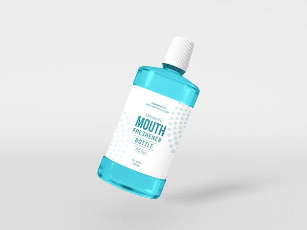 Mouth Freshner Plastic Bottle Packaging Mockup