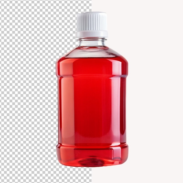 mouthwash bottle isolated on transparent background