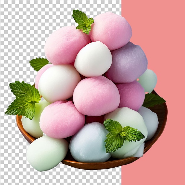 Mouthwatering Mochi on transparent background Transparent PNG Format