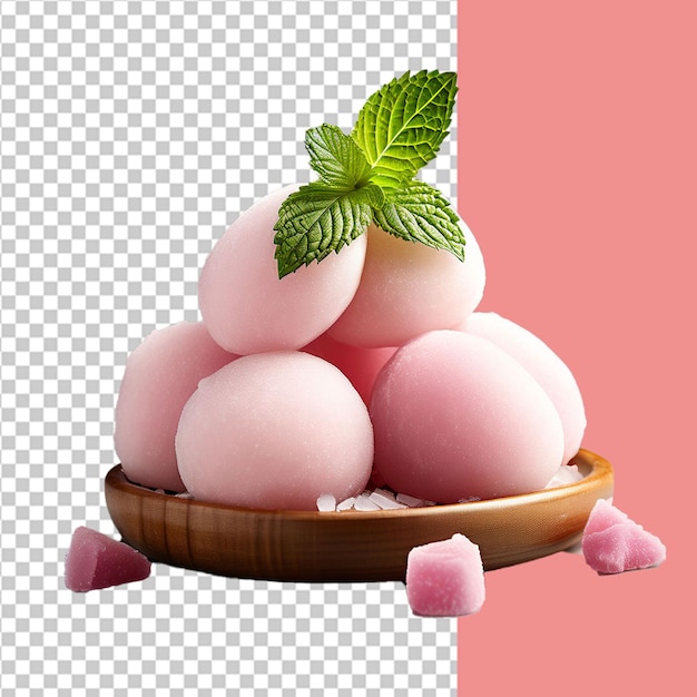 Mouthwatering Mochi on transparent background Transparent PNG Format