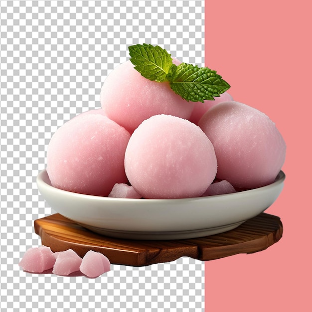 Mouthwatering Mochi on transparent background Transparent PNG Format