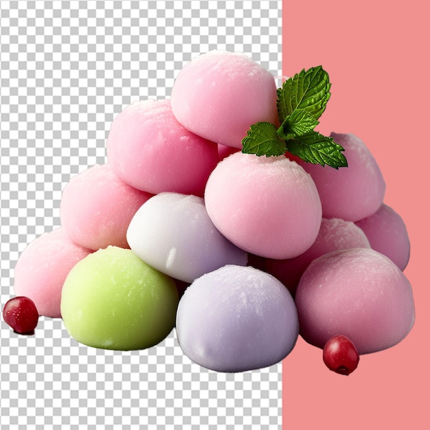 Mouthwatering Mochi on transparent background Transparent PNG Format