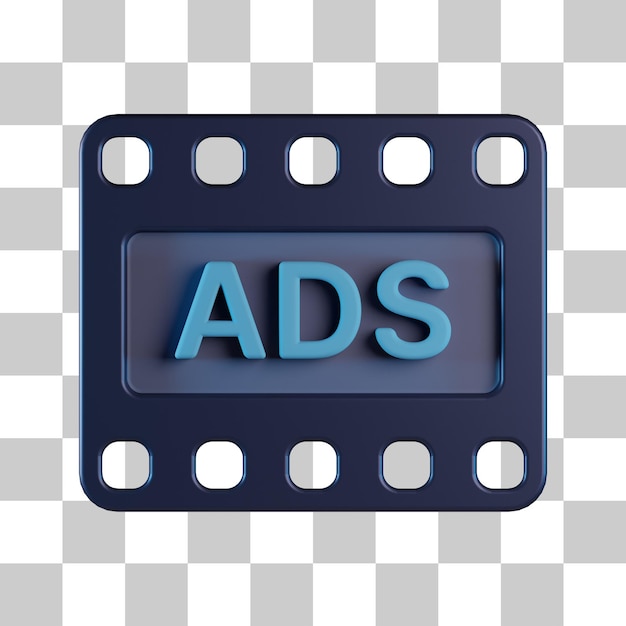 Movie Ad 3D Icon