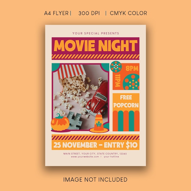 Movie Night Party Flyer