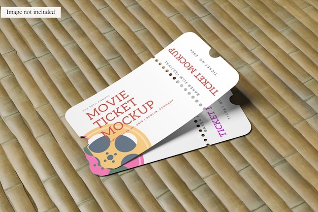 Movie Ticket Mockup for showcasing your design to clients