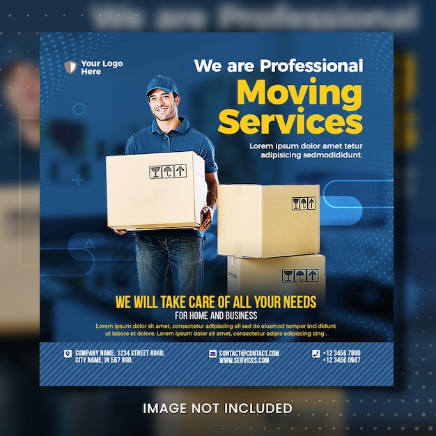 PSD moving services company poster