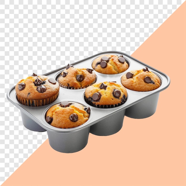 Muffin Tin transparent background isolated image generative AI