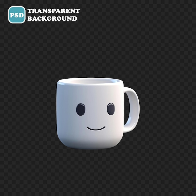 mug icon isolated 3d render illustration