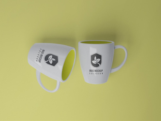 Mug mockup 3d rendering