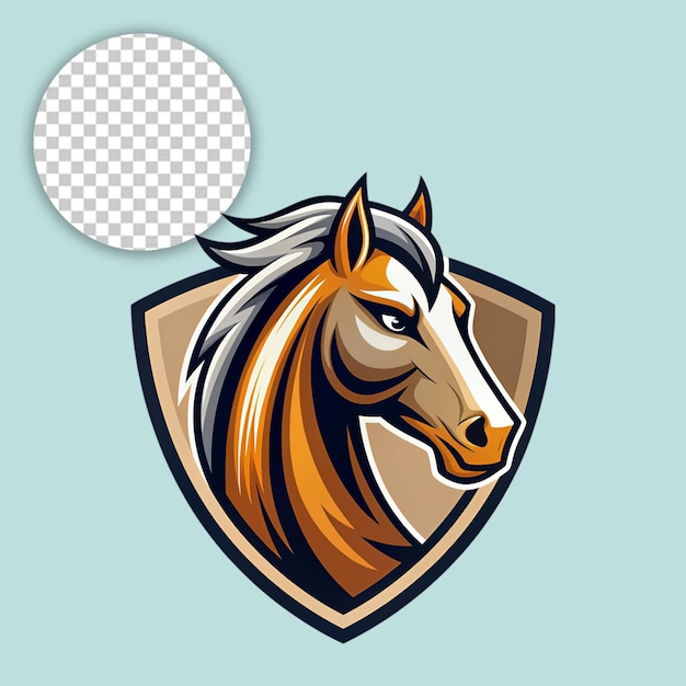 PSD mule head mascot vector illustration on transparent background