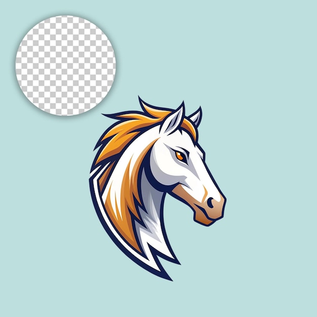 Mule head mascot vector illustration on transparent background