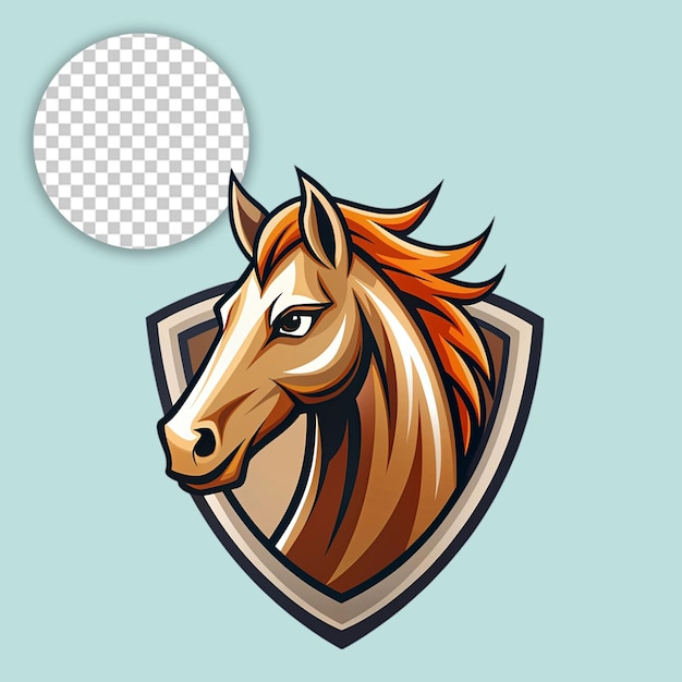 Mule head mascot vector illustration on transparent background