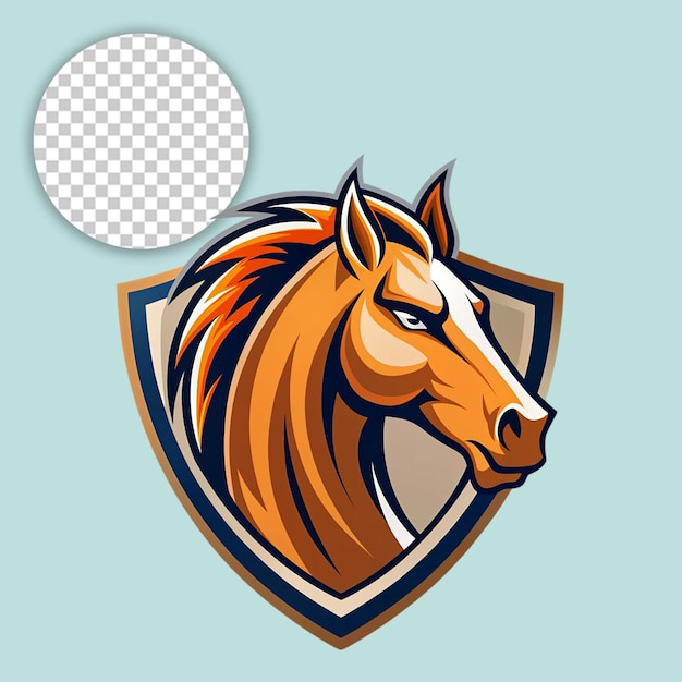 Mule head mascot vector illustration on transparent background