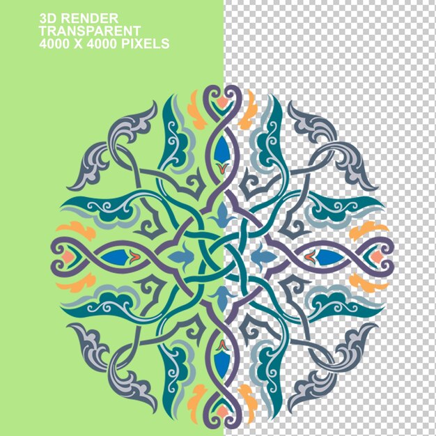 PSD multi coloures ceramic tile stencil artwork ornament arabesque islamic islamic art calligraphy