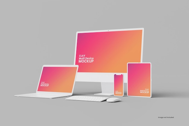 Multi Devices Responsive Website Mockup