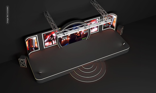 Multi-screen musical stand for event