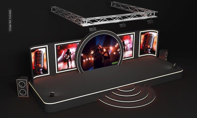 Multi-screen musical stand for event