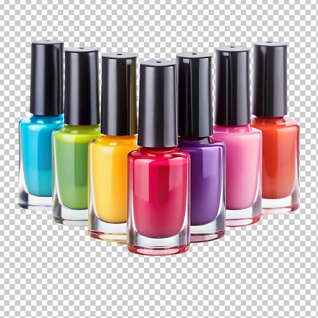 PSD multicolored nail polishes