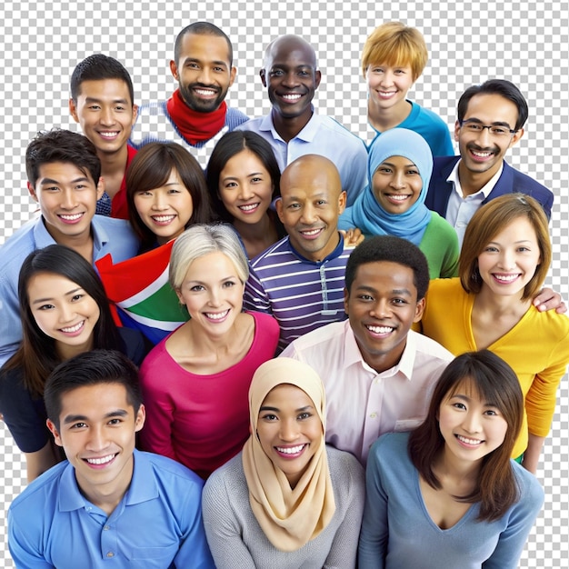 multiethnic people showing their nationality