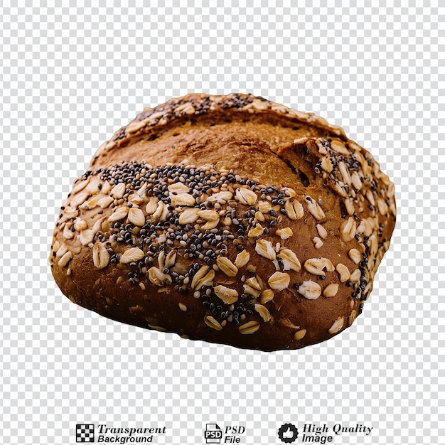 PSD multigrain bread isolated on transparent background