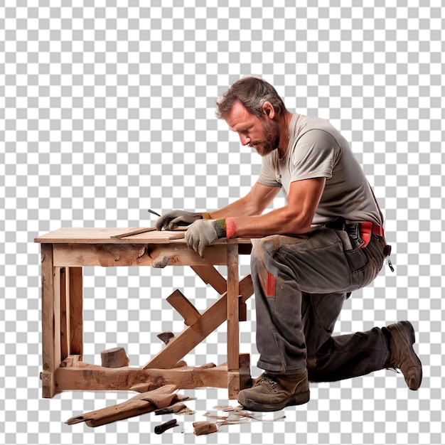 PSD multiple images of a carpenter