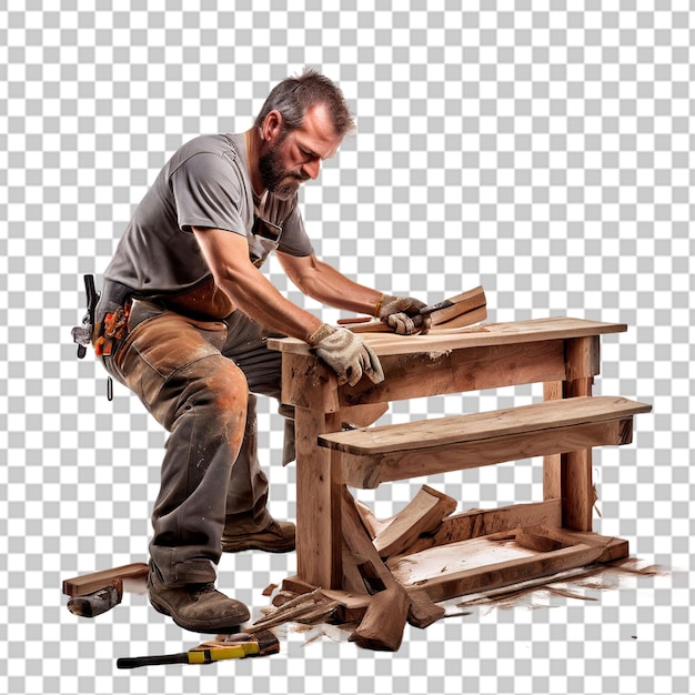 PSD multiple images of a carpenter