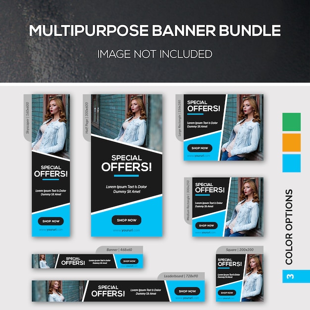 PSD multipurpose banner bundle